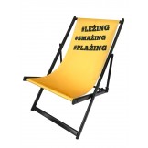 Leżak 3 pozycyjny aluminiowy leżing plażing smażing czarny stelaż