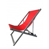 Leżak 3 pozycyjny aluminiowy czerwony