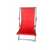 Leżak 3 pozycyjny aluminiowy czerwony