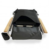 Leżak-plecak 4 pozycyjny z podnóżkiem