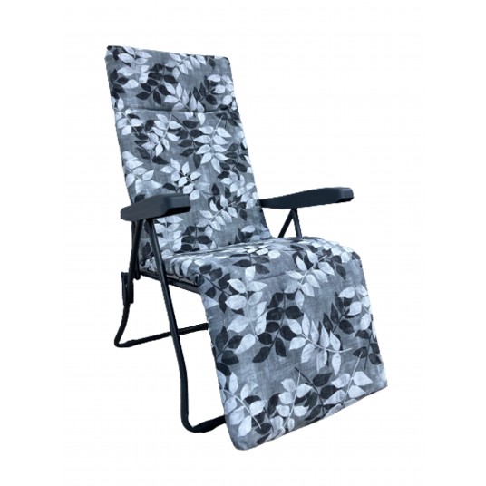 Leżak/Fotel sześciopozycyjny z podnóżkiem na profilu prostokątnym