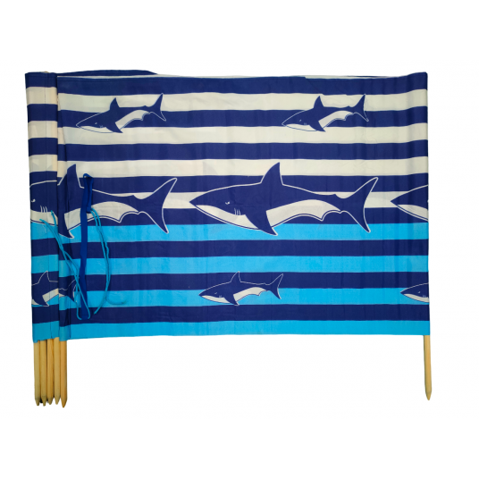 Parawan plażowy 6m - wzór rekin