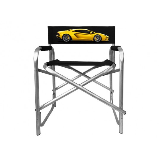 Krzesło Reżyserskie z nadrukiem ŻÓŁTE LAMBO